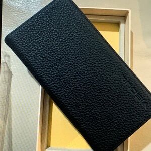 Elegant Black Leather Phone Case